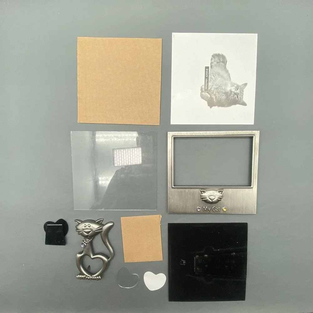 Pewter Metal My Cat Picture Frame Lot 4x6 Tabletop Pet Memorial Keepsake